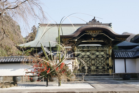 建長まつりお迎え花　＠鎌倉五山第１位建長寺 唐門前（重要文化財）